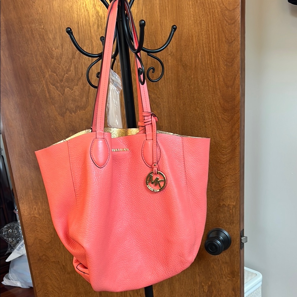 Michael Kors Coral Tote Bag